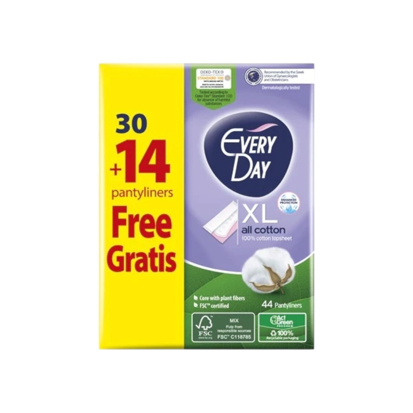 Everyday All Cotton Extra Long 30+14 Free