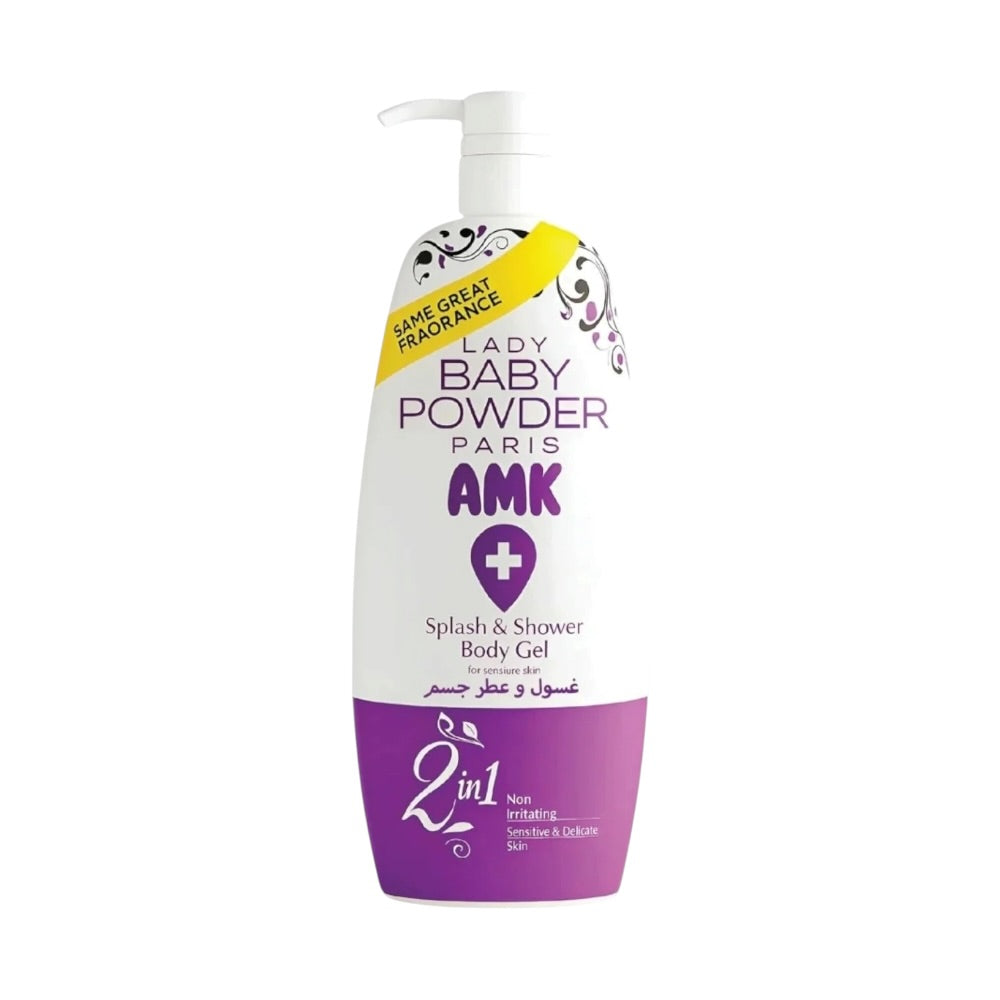 AMK Lady Baby Powder Splash & Shower Body GelPink 800ml