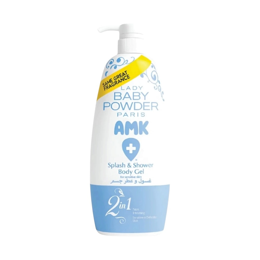 AMK Lady Baby Powder Splash & Shower Body Gel 800ml