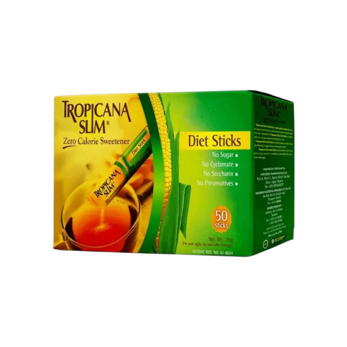 Tropicana Slim Zero Calorie
Sweetener 50 Sticks