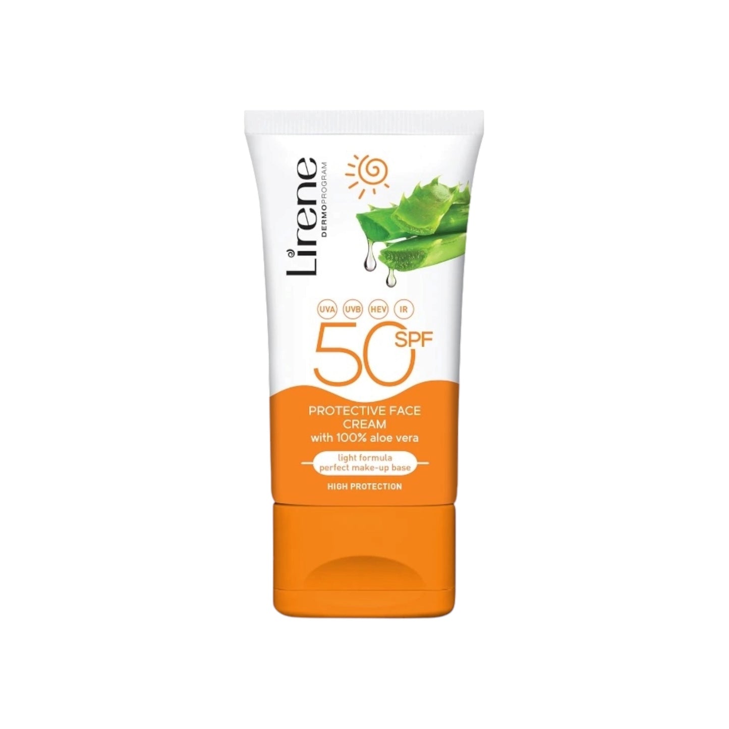 كريم الحماية من الشمس للوجه بالصبار SPF 50 من ليرين 50 مل