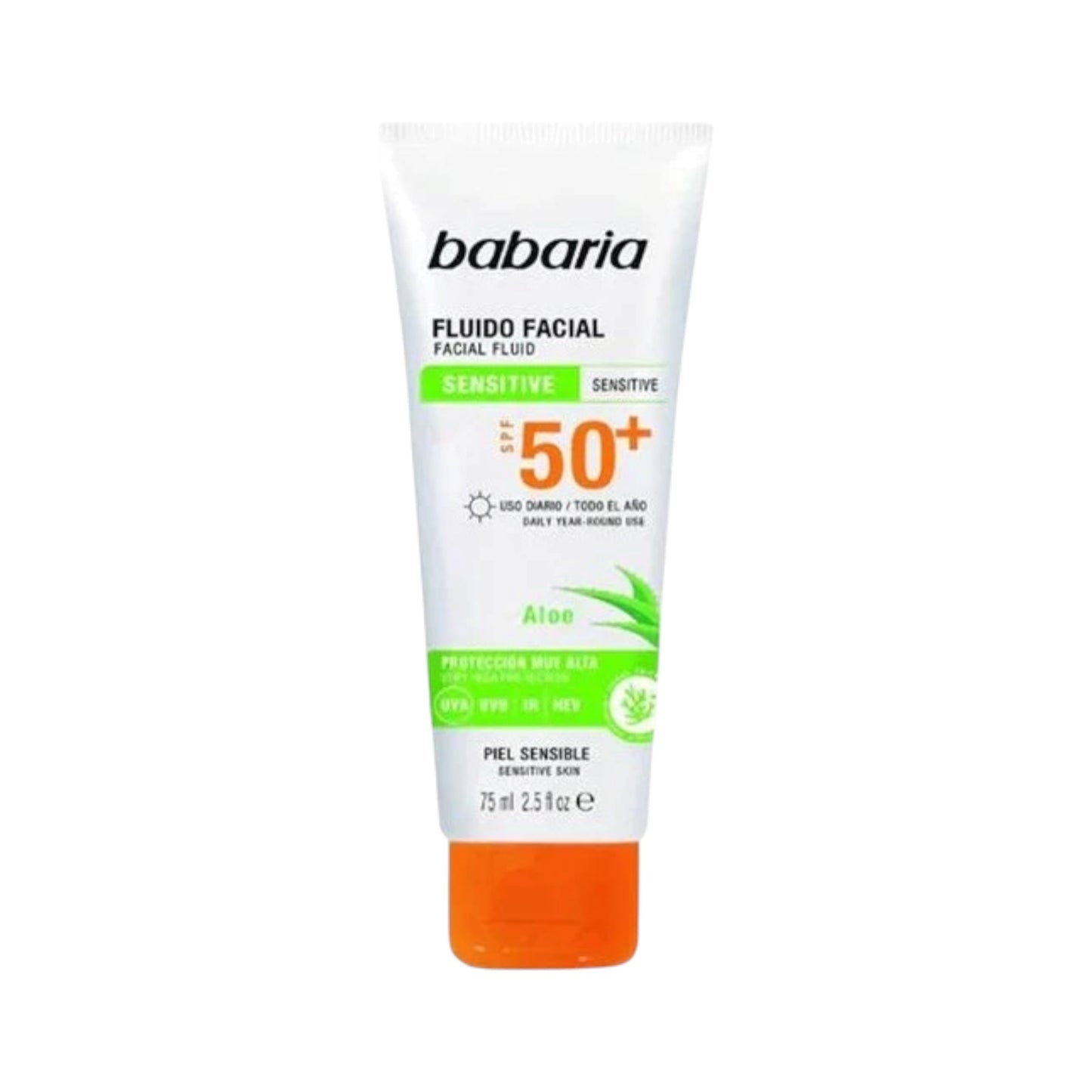 كريم وجه باباريا بالصبار ضد التجاعيد مع واقي شمسي SPF50 سعة 75 مل