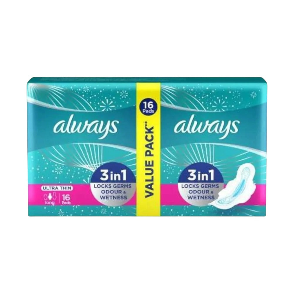 مجموعة Always Extra Long Slim Value Pack 16 فوطة صحية