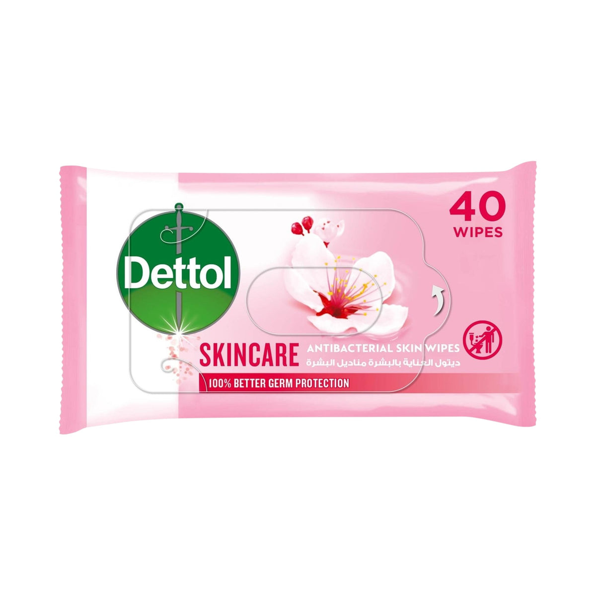 Dettol Skin Wipes Skincare 40 Pcs