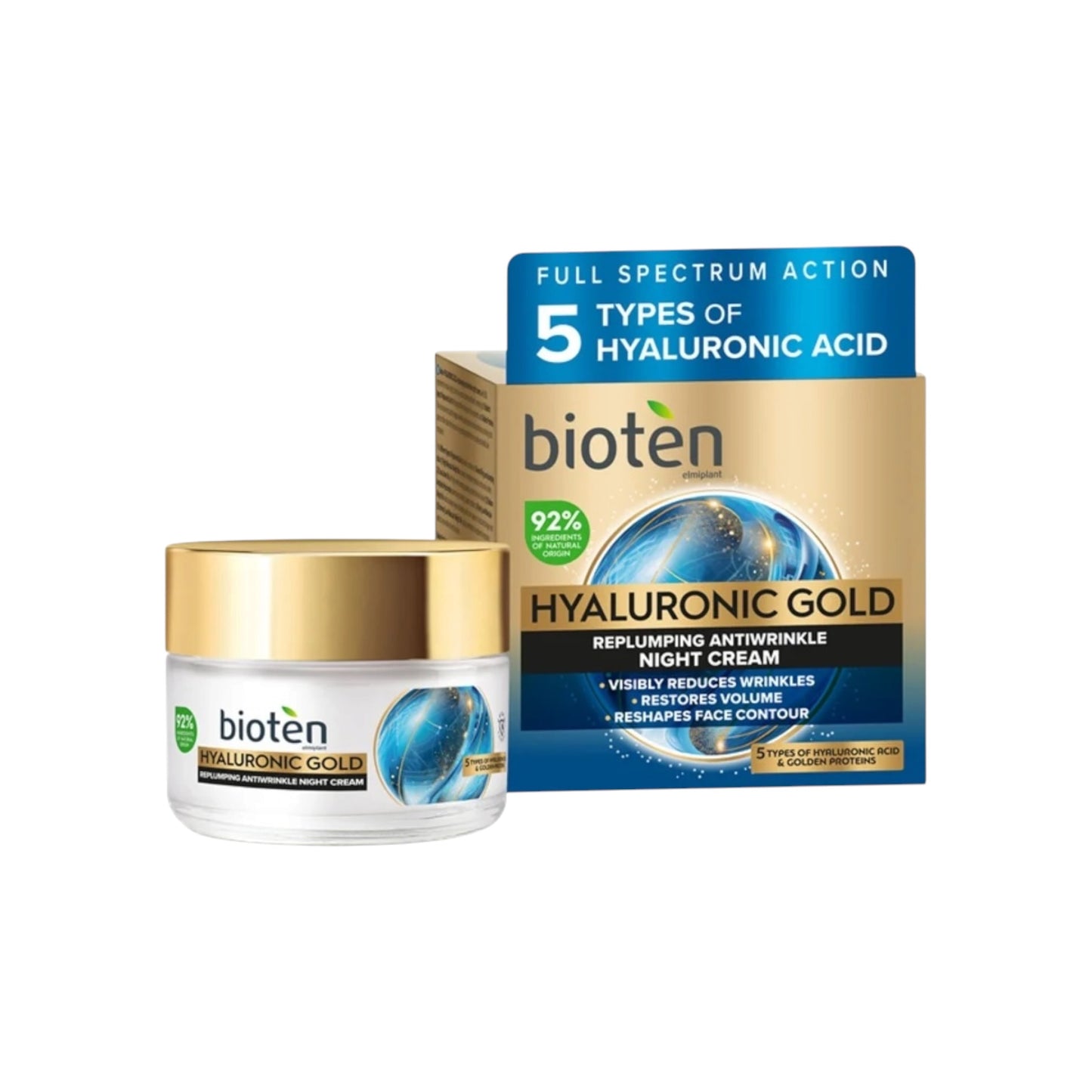 Bioten Hyaluronic Gold Night
كريم 50 مل