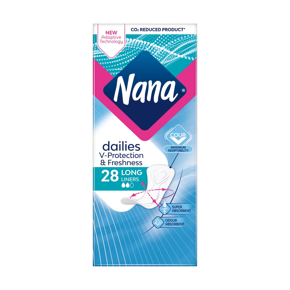 Nana Daily Green Long 28 Liners