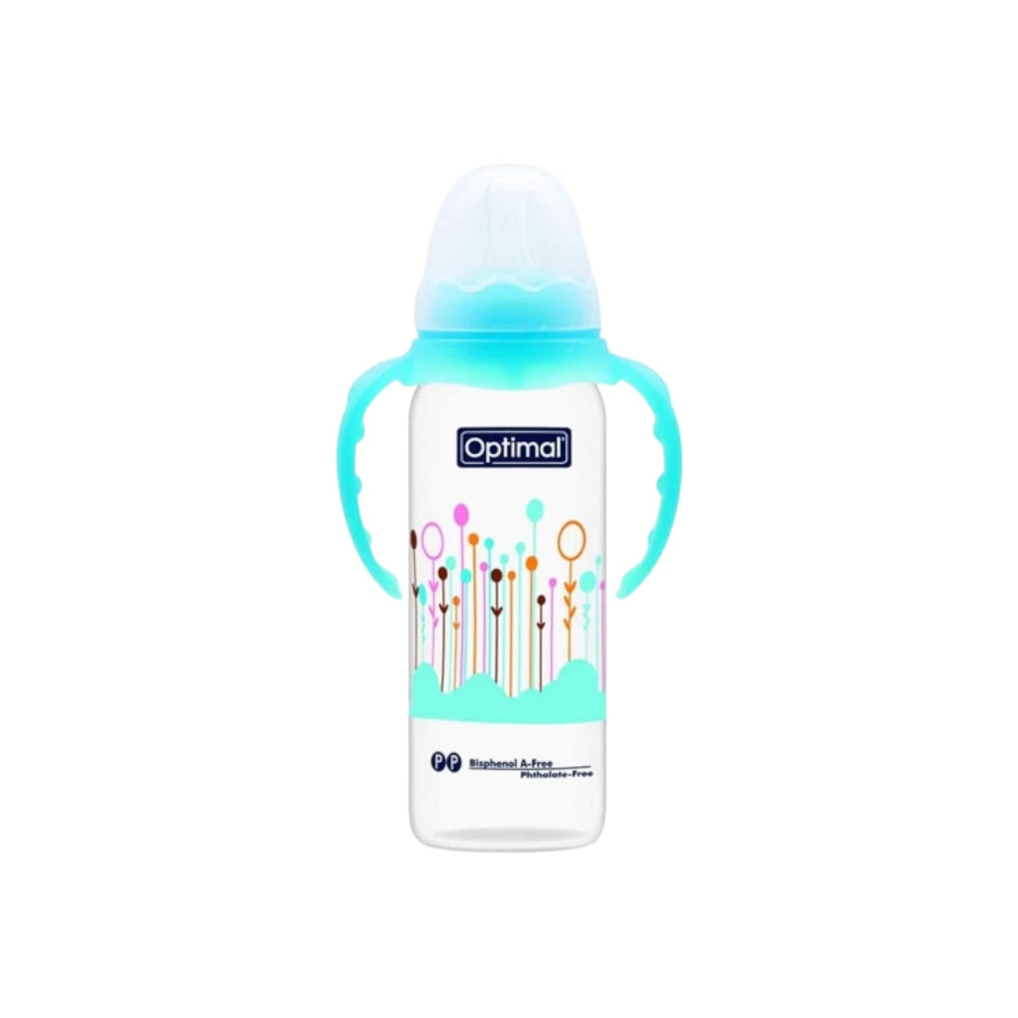 Optimal Feeding Bottle With Handle Blue Color 240ml