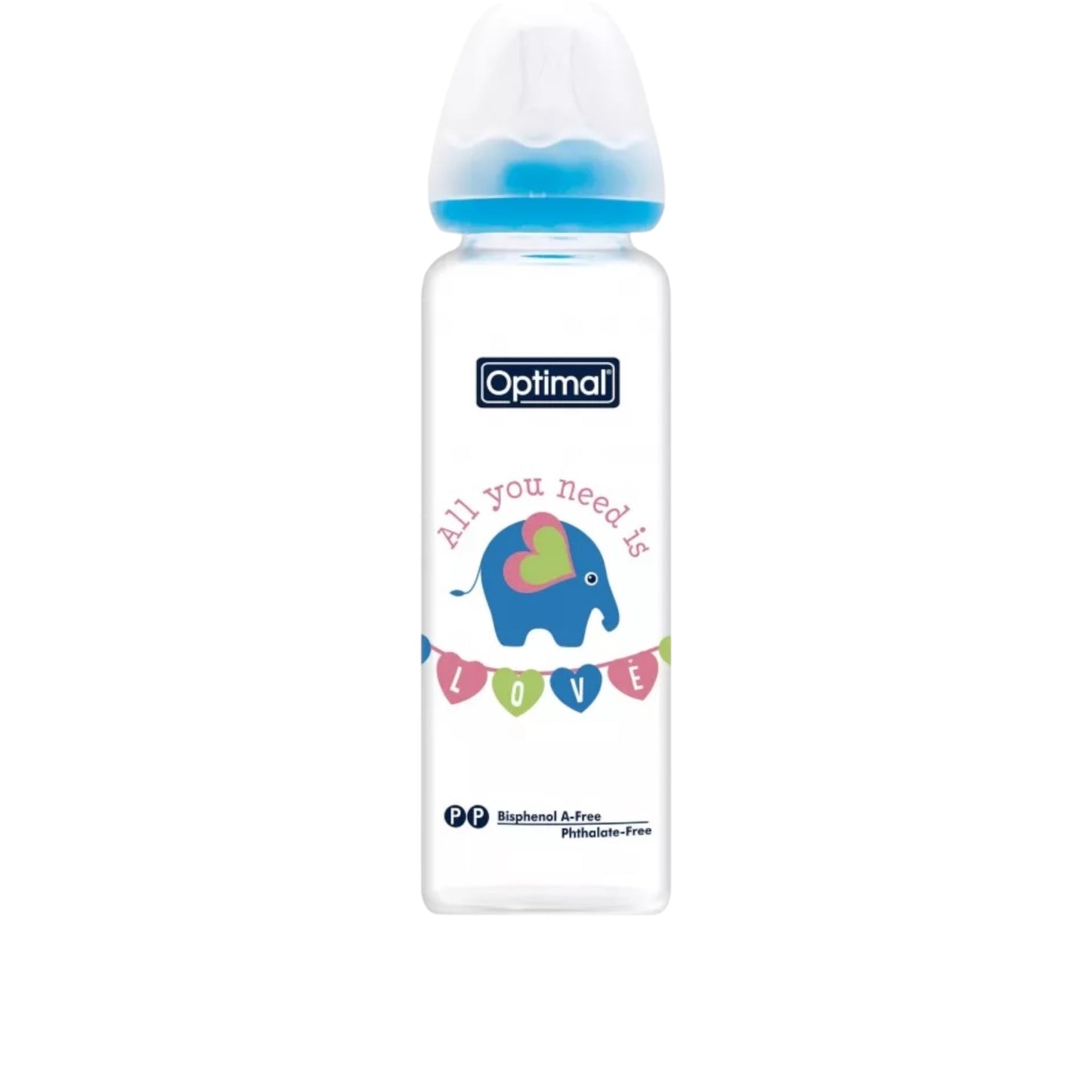 Optimal Glass Feeding Bottle Colored 240ml