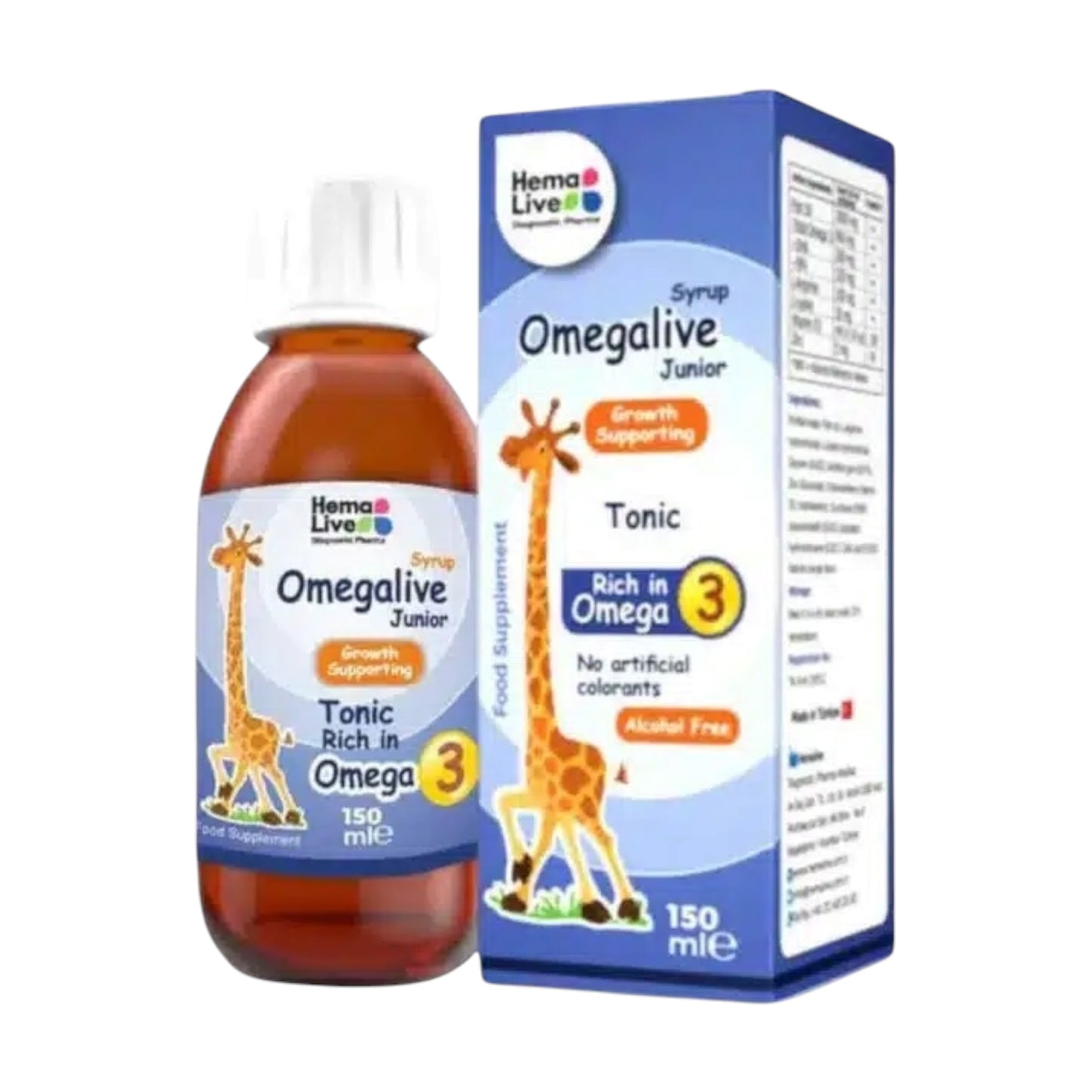 Omegalive Growth Supporting Junior Syrup 150ml
