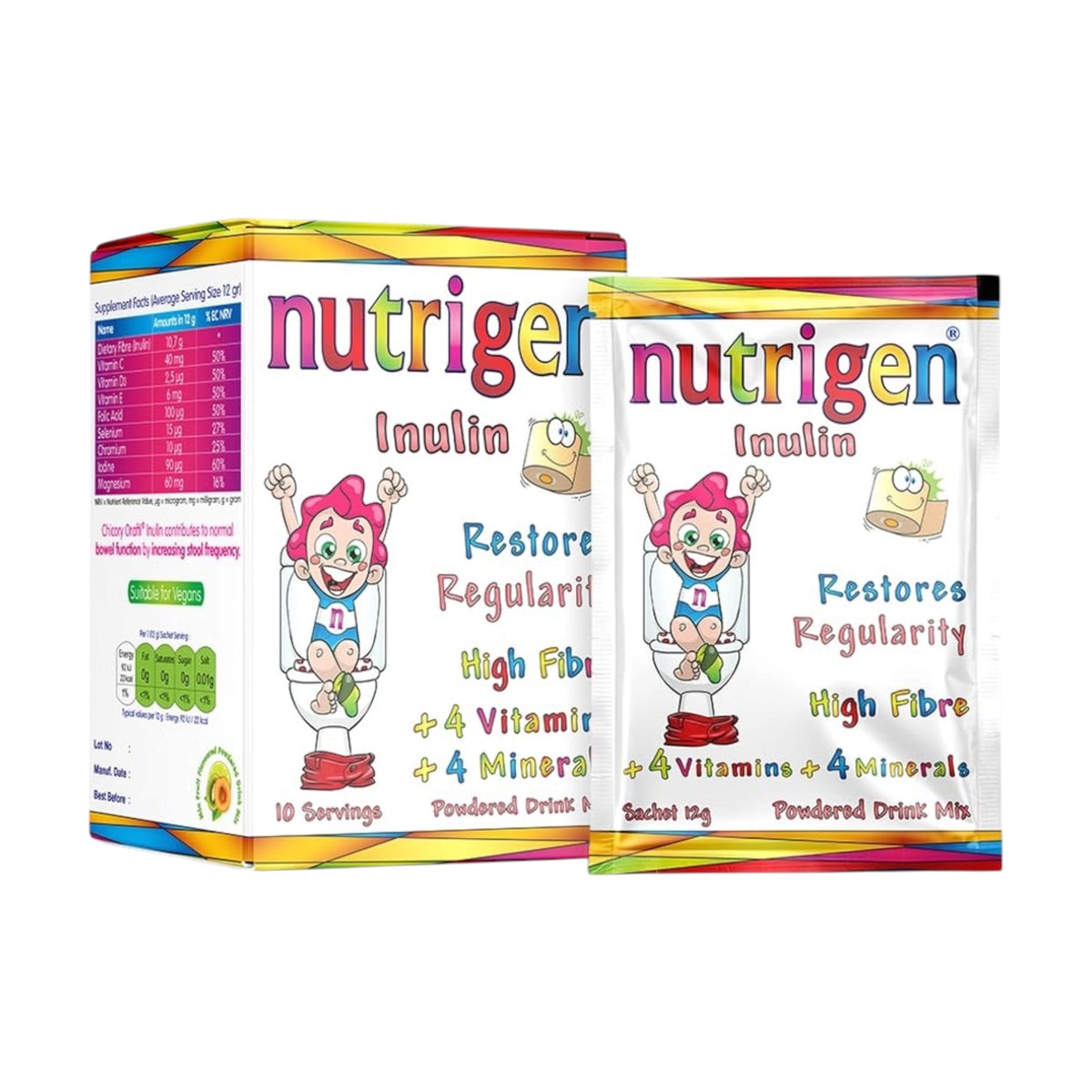 Nutrigen Inulin Inulin ملين للأطفال 10 أكياس