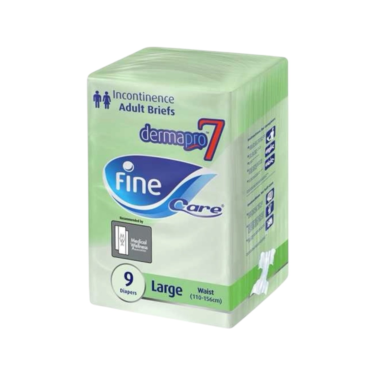 Fine Care Unisex Adult 9 Dia- pers Size Large Waist 110-156 cm