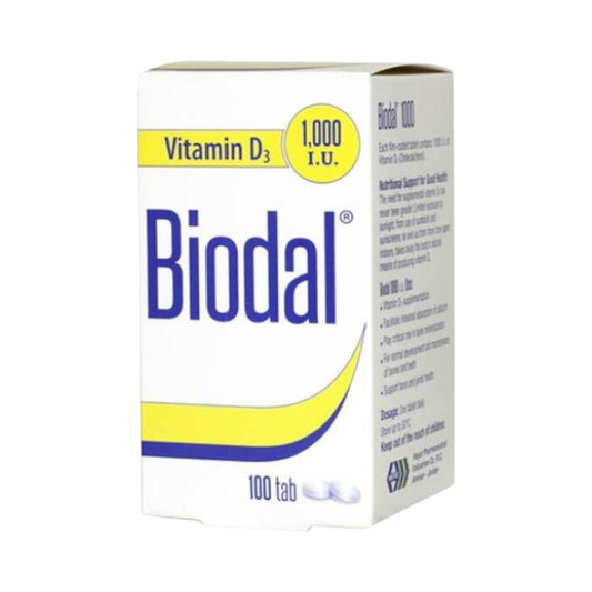 Biodal Vitamin D3 1,000 IU  100 Tablet