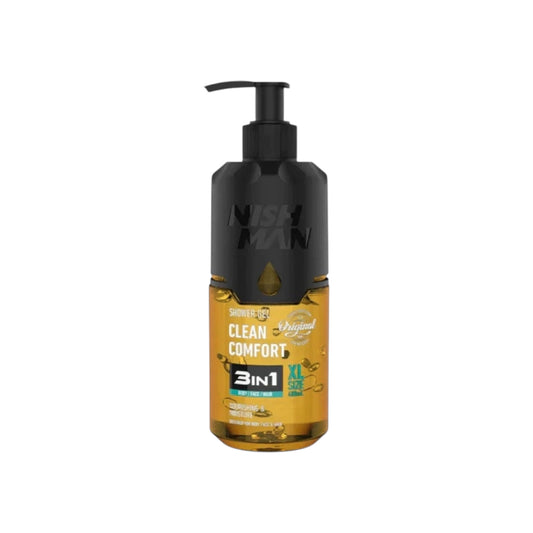 Nish Man Clean Comfort 3in1
جل استحمام 480 مل