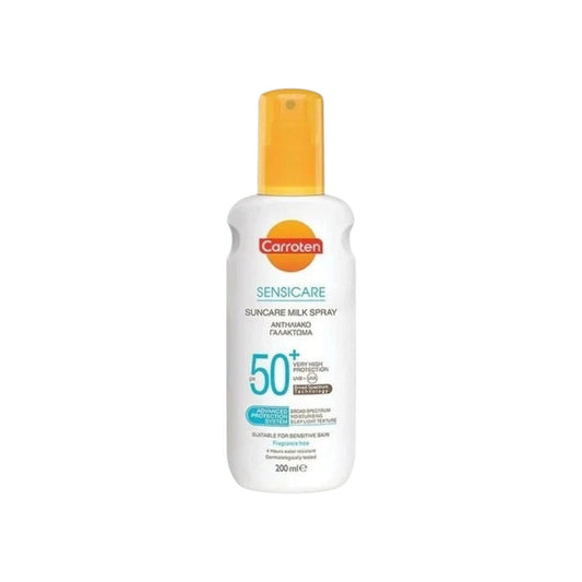 Carroten Sensicare Suncare
بخاخ حليبي بعامل حماية SPF 50+ سعة 200 مل