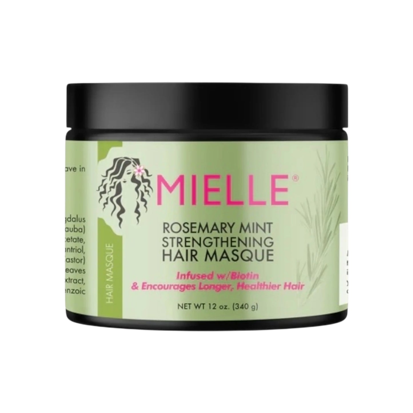 Mielle, قناع تقوية الشعر، إكليل الجبل والنعناع، ​​12 أونصة (340 جم) 