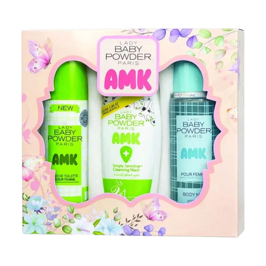 AMK Lady Baby Powder Ultimate Personal Care Set - Vanilla Scent