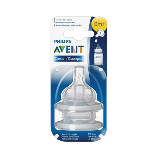 Philips Avent Classic Plus 1M+ Slow Flow Silicone Teat 2Pcs SCF632/27