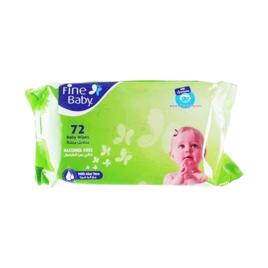 Fine Aloe Vera Baby Wipes 72 Pcs