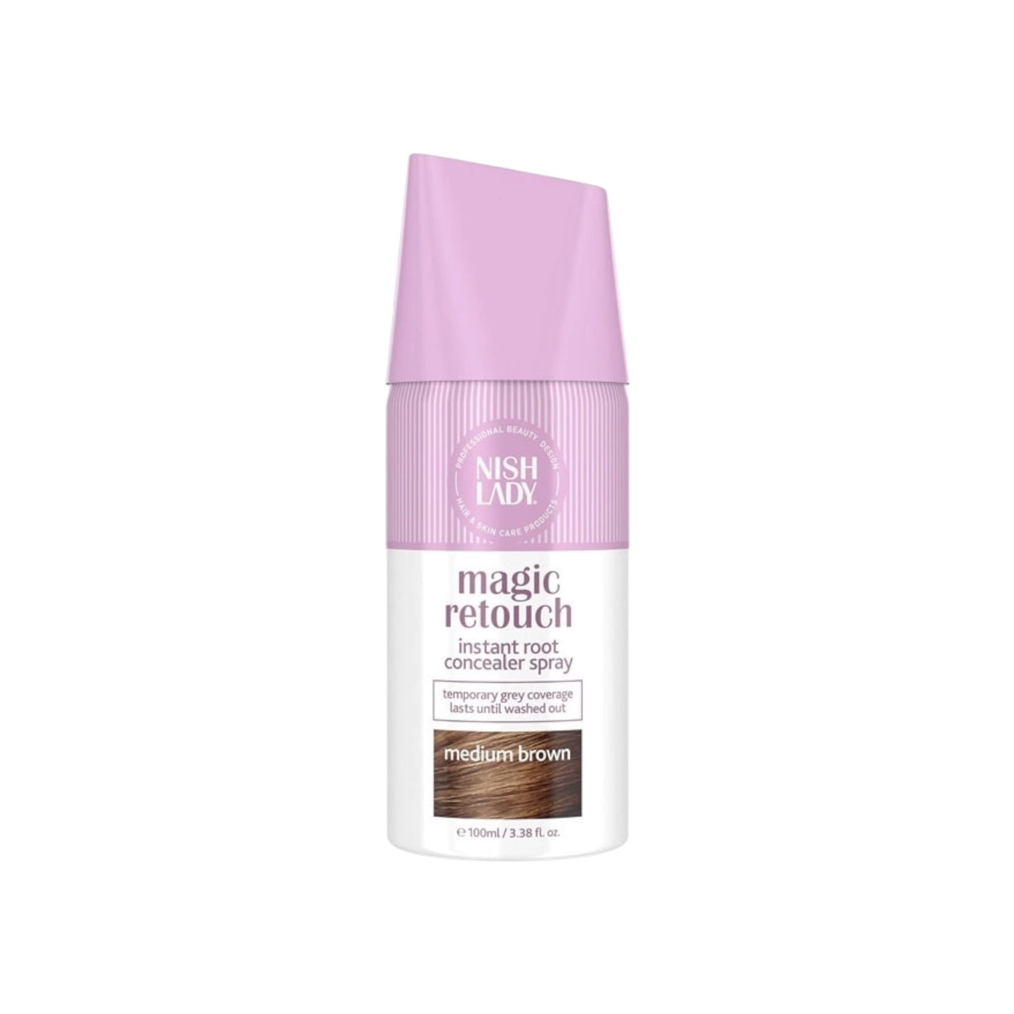 Nish Lady Magic Retouch
Medium Brown spray 100ml