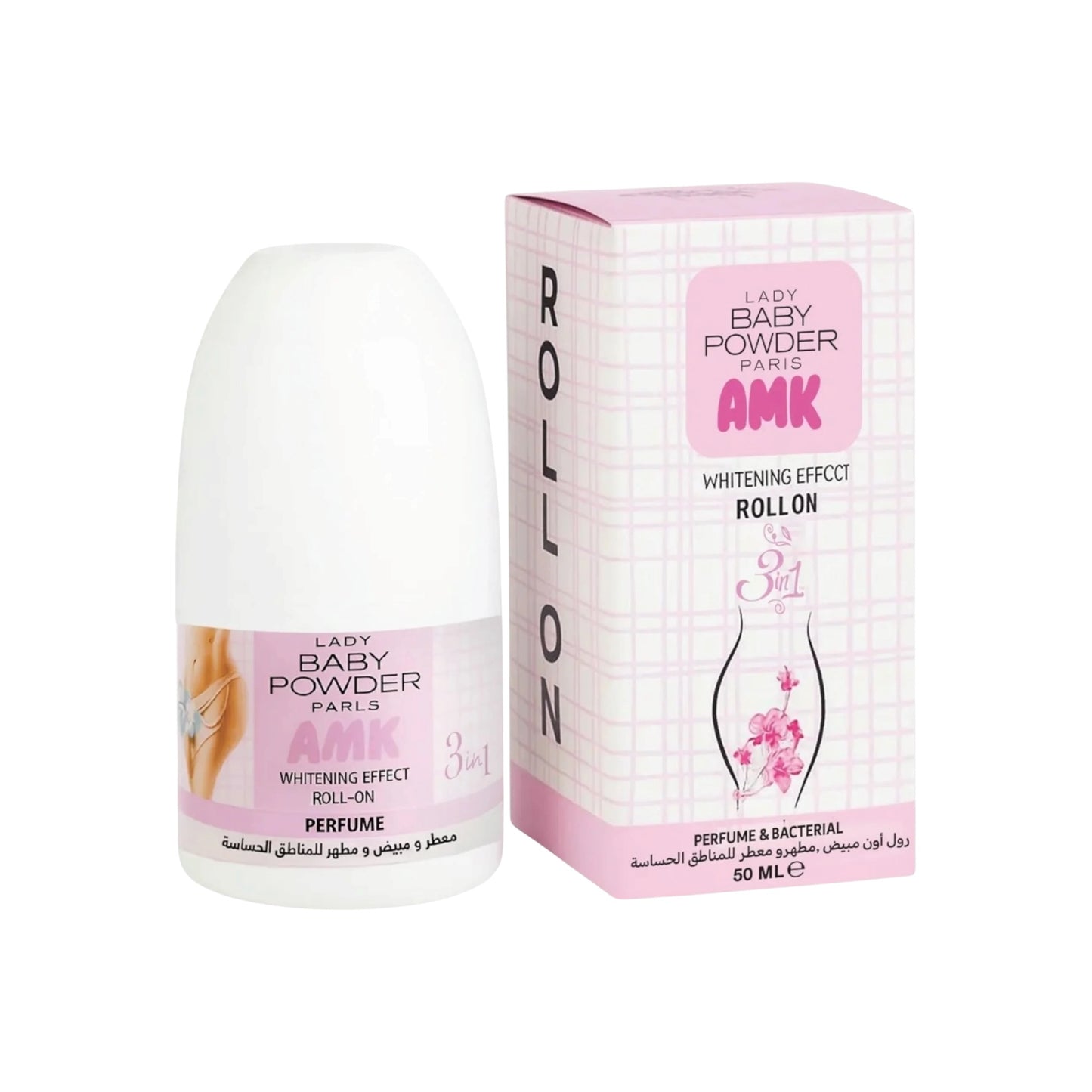 AMK Lady Baby Powder Whitening Effect Roll On 50ml