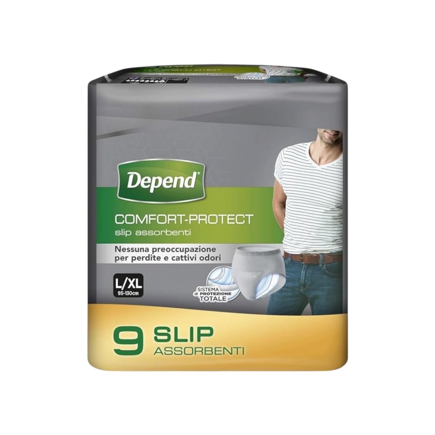حفاضات Depend للرجال مقاس L/XL عدد 9 سراويل داخلية
