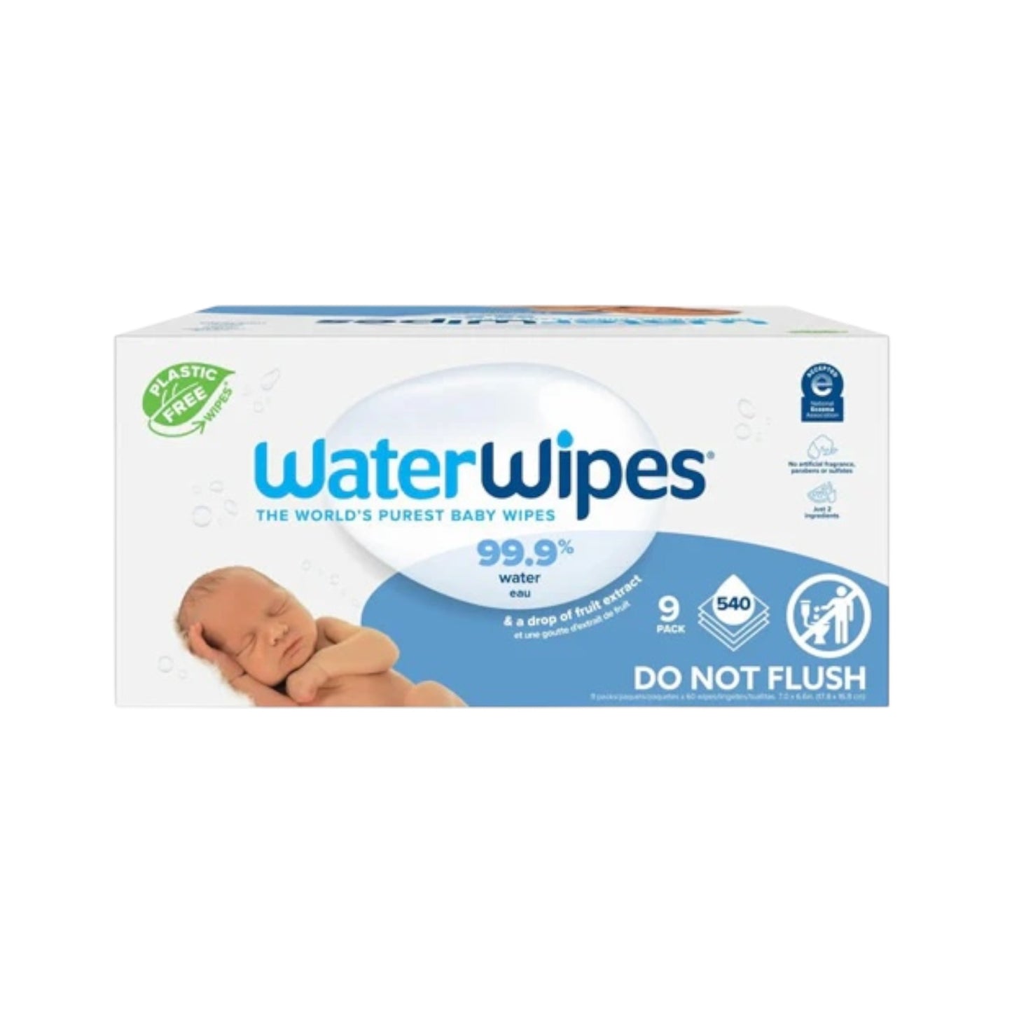 WaterWipes Super Value Pack, 540 Wipes (9 Packs Of 60 Wipes)
