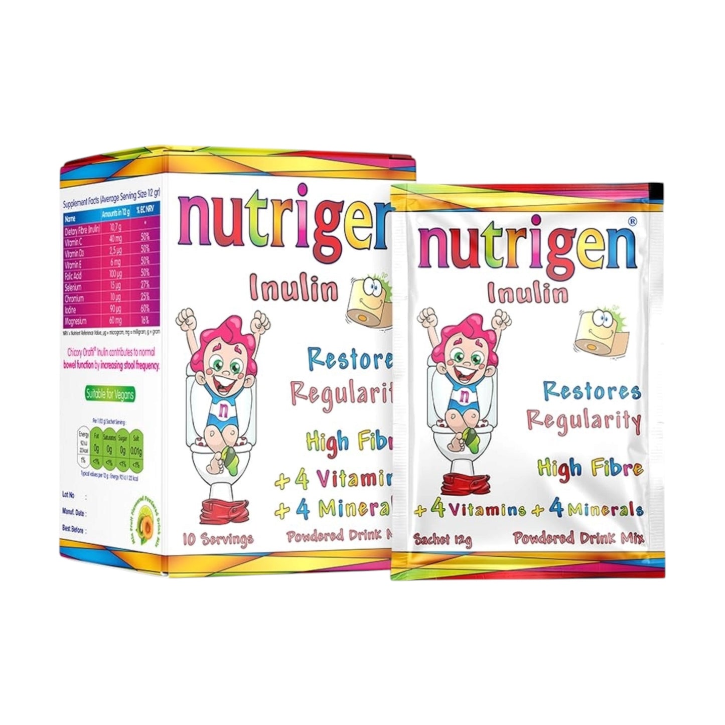 Nutrigen Inulin Inulin ملين للأطفال 10 أكياس