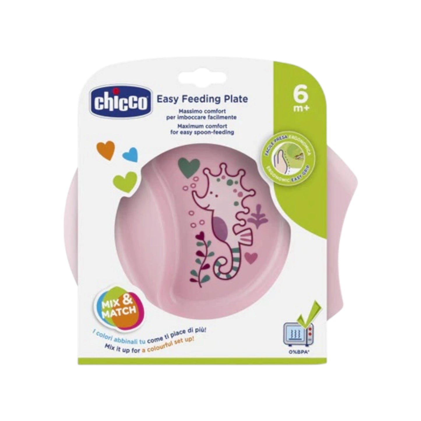 Chicco Easy Feeding Plate
6M+ Pink