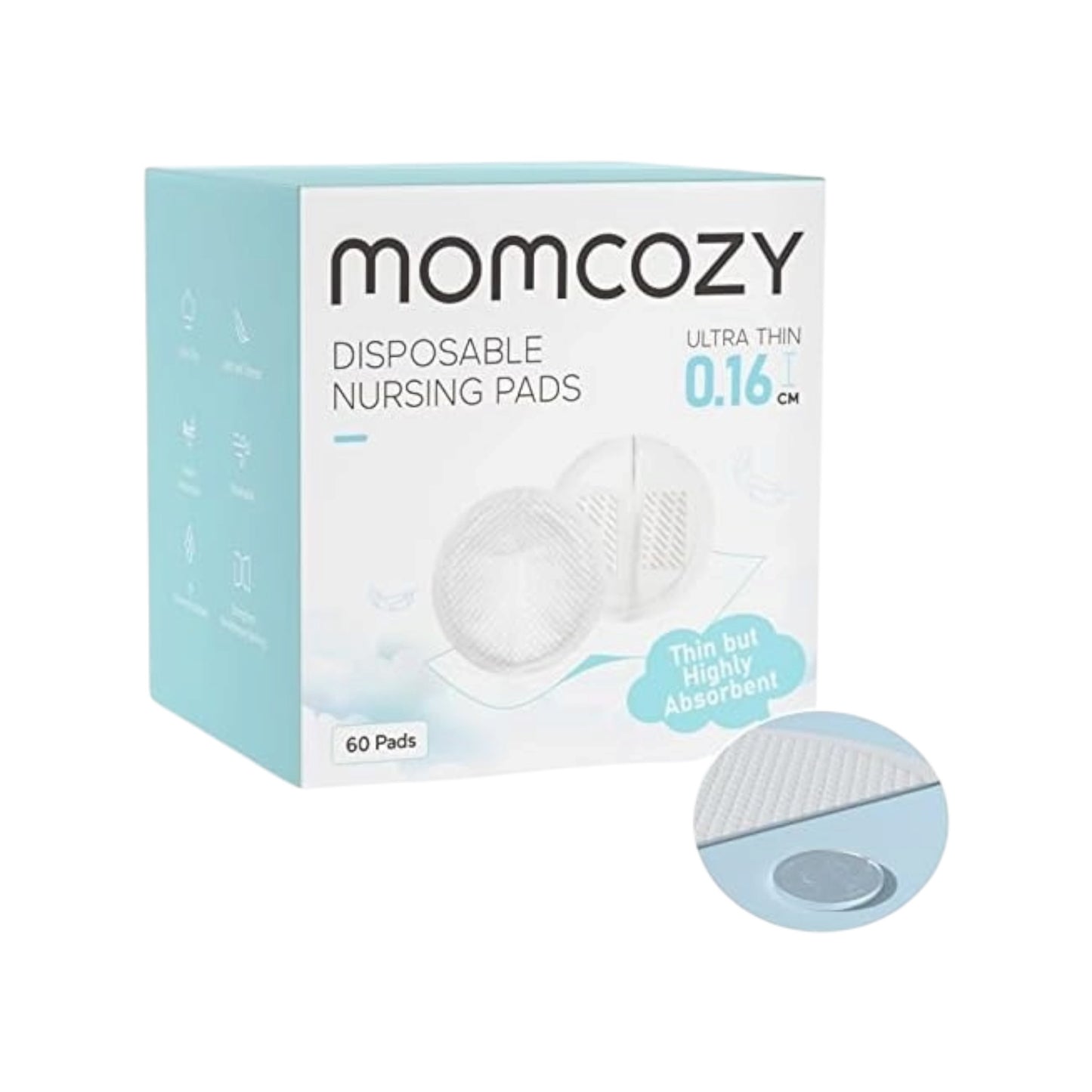 Momcozy Ultra-Thin Disposable Nursing Pads, Super Absorbent and Breathable - 60 Pads
