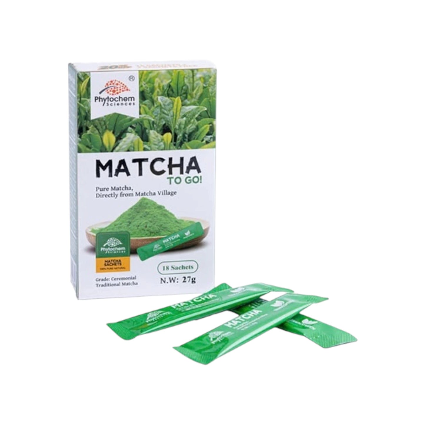 Phytochem Matcha Pure 18 Sachets - Antioxidant Japanese Green Tea