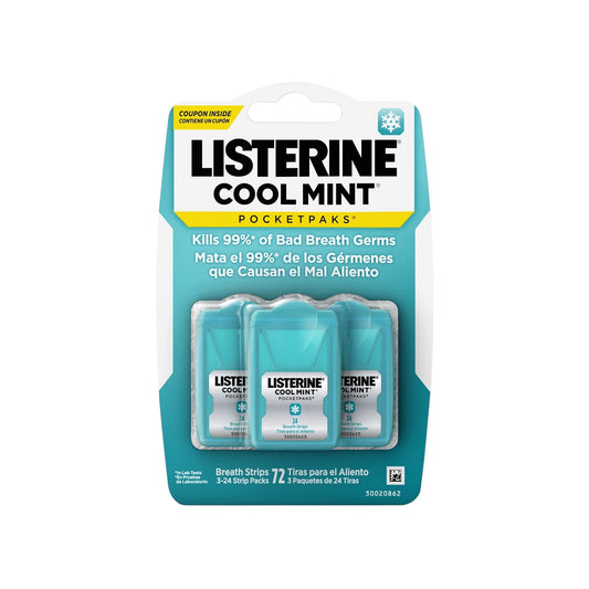 Listerine® Pocketpaks® Cool Mint Breath Strips 24 - Instant Fresh Breath Anywhere