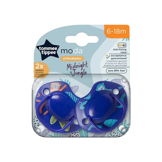 Tommee Tippee Moda Soother Midnight Jungle 2x 6-18m