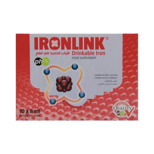 مشروب الحديد للأطفال lronlink، 10 أمبولات